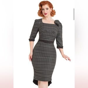 Elegant Plaid Women's Dress S